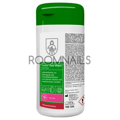 Кърпи за дезинфекция на повърхности – Velox® Duo Wipes – Tea Tonic