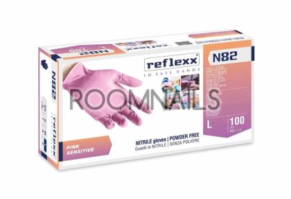 НИТРИЛНИ РЪКАВИЦИ REFLEXX N82 РОЗОВИ РАЗМЕР M