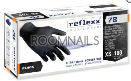 НИТРИЛНИ РЪКАВИЦИ Reflexx-78 XS-100 БР ЧЕРНИ