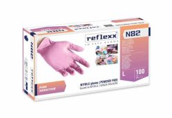 НИТРИЛНИ РЪКАВИЦИ REFLEXX N82 РОЗОВИ РАЗМЕР M
