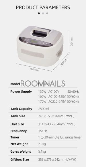 Codyson CD-4821 Ultrasonic Cleaner 2.5L with Heating Function